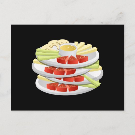 Glitch Food choice crudits Briefkaart (Voorkant)