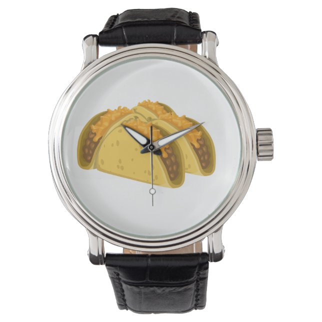 Glitch Food cold taco Horloge (Voorkant)
