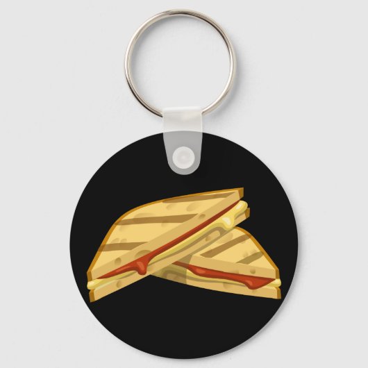 Glitch Food dure gegrilde kaas Sleutelhanger (Voorkant)