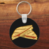 Glitch Food dure gegrilde kaas Sleutelhanger (Voorkant)