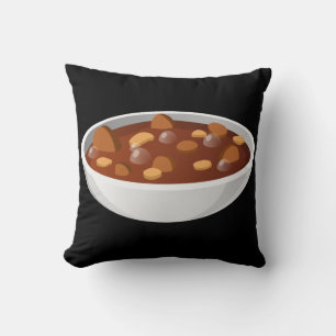 Glitch Food meat gumbo Kussen