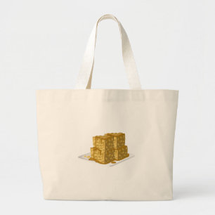 Glitch Food oaty cake Grote Tote Bag