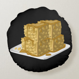 Glitch Food oaty cake Rond Kussen