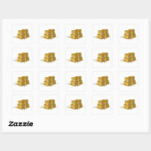 Glitch Food oaty cake Vierkante Sticker (Vel)
