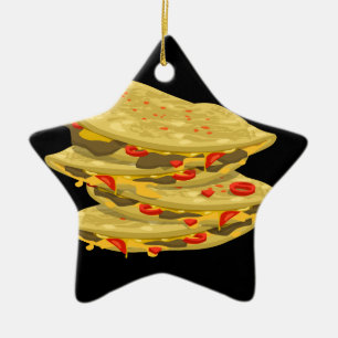 Glitch Food spicy quesadilla Keramisch Ornament