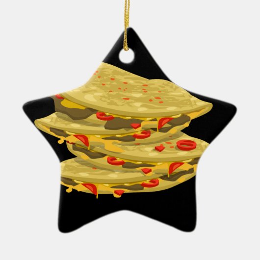 Glitch Food spicy quesadilla Keramisch Ornament (Voorkant)