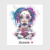 ❤️GLITCH GEBEURT! Anime Girl Chatbot Robot Memes Sticker (Vel)