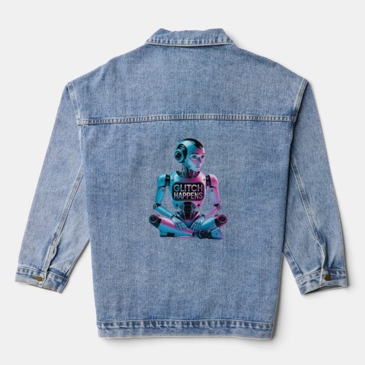 ❤️GLITCH GEBEURT! Grappige AI Chatbot Companion Me Denim Jacket (Achterkant)