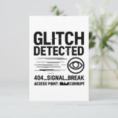 GLITCH GEDETECTEERD - beschadigde signaaloverdrach Kaart (Staand voorkant)