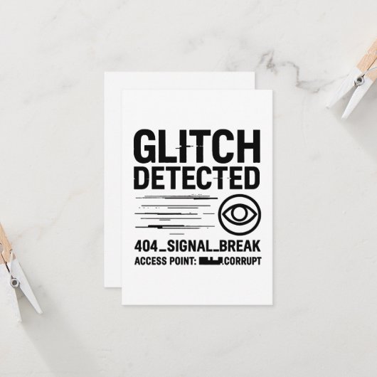 GLITCH GEDETECTEERD - beschadigde signaaloverdrach Kaart (Voorkant / Achterkant in situ)