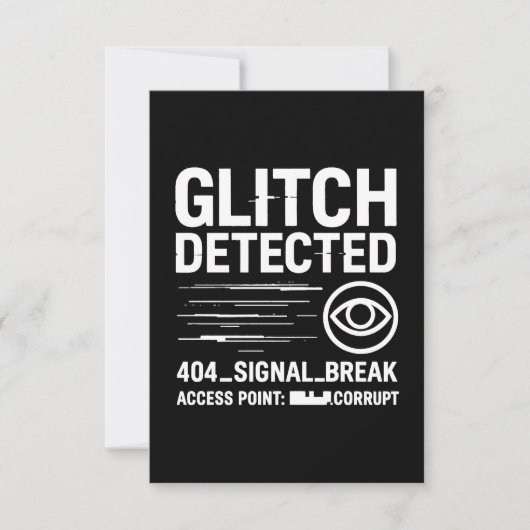 GLITCH GEDETECTEERD - beschadigde signaaloverdrach Kaart (Voorkant)