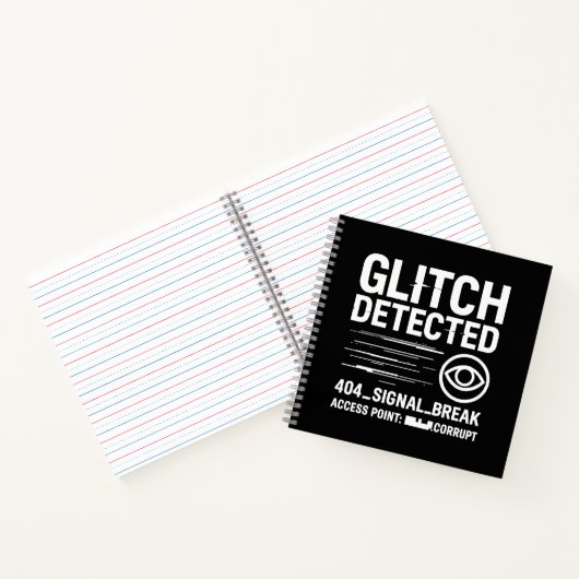 GLITCH GEDETECTEERD - beschadigde signaaloverdrach Notitieboek (Binnen)