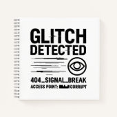 GLITCH GEDETECTEERD - beschadigde signaaloverdrach Notitieboek (Voorkant)
