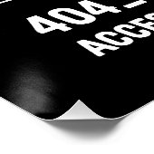 GLITCH GEDETECTEERD - beschadigde signaaloverdrach Perfect Poster (Hoek)