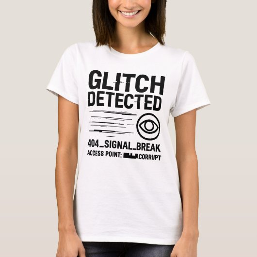 GLITCH GEDETECTEERD - beschadigde signaaloverdrach T-shirt (Voorkant)