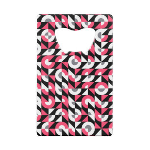 glitch: geometrisch Abstract patroon Creditkaart Flessenopener