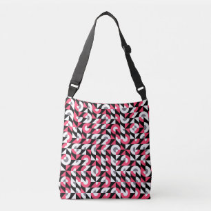  glitch: geometrisch Abstract patroon Crossbody Tas