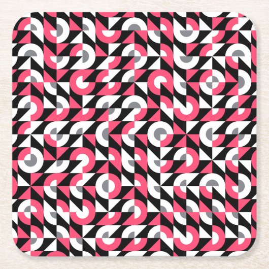 glitch: geometrisch Abstract patroon Kartonnen Onderzetters (Voorkant)