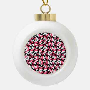 glitch: geometrisch Abstract patroon Keramische Bal Ornament