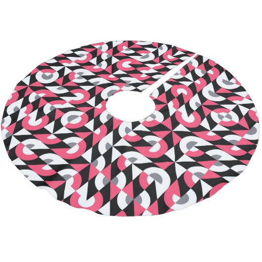  glitch: geometrisch Abstract patroon Kerstboom Rok (Gekanteld)