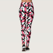 glitch: geometrisch Abstract patroon Leggings (Achterkant)