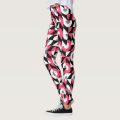 glitch: geometrisch Abstract patroon Leggings (Links)