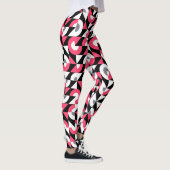 glitch: geometrisch Abstract patroon Leggings (Rechts)