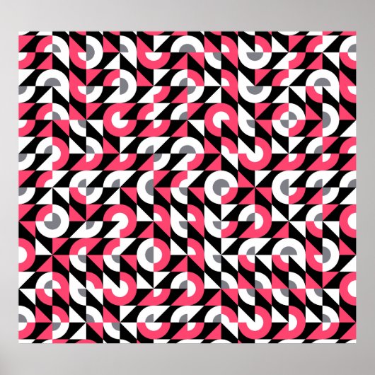 glitch: geometrisch Abstract patroon Poster (Voorkant)