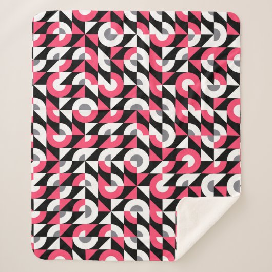 glitch: geometrisch Abstract patroon Sherpa Deken (Voorkant)