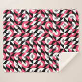  glitch: geometrisch Abstract patroon Sherpa Deken (Voorkant (horizontaal))