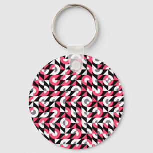 glitch: geometrisch Abstract patroon Sleutelhanger
