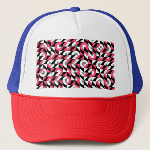 glitch: geometrisch Abstract patroon Trucker Pet
