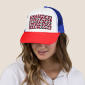 glitch: geometrisch Abstract patroon Trucker Pet (In situ)