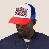 glitch: geometrisch Abstract patroon Trucker Pet (In situ)