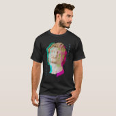Glitch Grieks Beeld Wave Synthwave Vaporwave West T-shirt (Voorkant volledig)