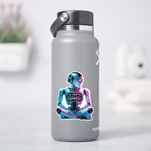 ❤️GLITCH HAPPENED! Grappige Ai-chatbot metgezellen Sticker (HydroFlask)