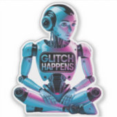❤️GLITCH HAPPENED! Grappige Ai-chatbot metgezellen Sticker (Voorkant)