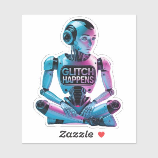 ❤️GLITCH HAPPENED! Grappige Ai-chatbot metgezellen Sticker (Vel)