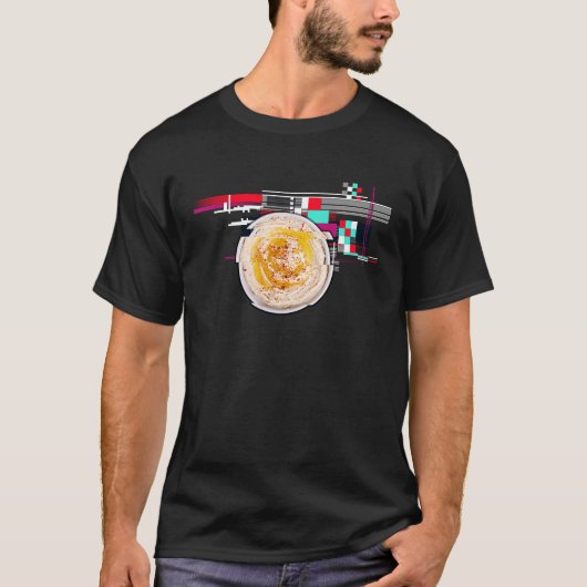 Glitch Hummus Middle Eastern Kitchen Men Women Chi T-shirt (Voorkant)