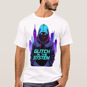 Glitch in het Cyberpunk-systeem van Neon T-shirt