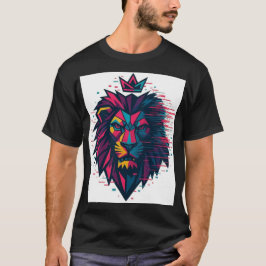Glitch Lion: futuristische Mode T-shirt