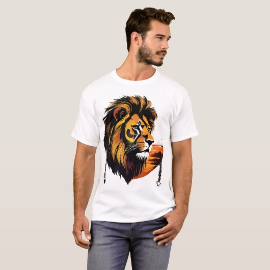 Glitch Lion T-shirt (Voorkant volledig)