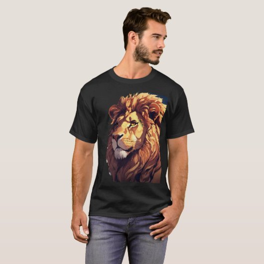 Glitch Lion T-shirt (Voorkant volledig)