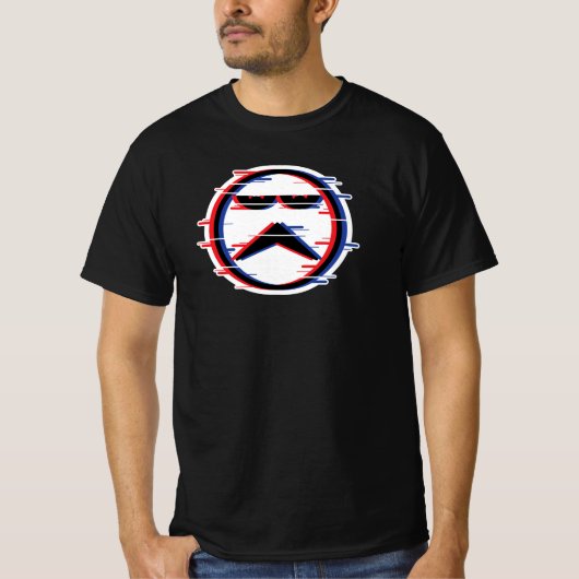 Glitch Mannen Value T-Shirt (Voorkant)