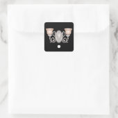 Glitch-meubellamp Vierkante Sticker (Tas)