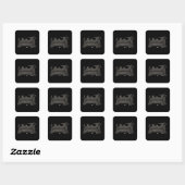 Glitch-meubelsofa hel sofa vierkante sticker (Vel)