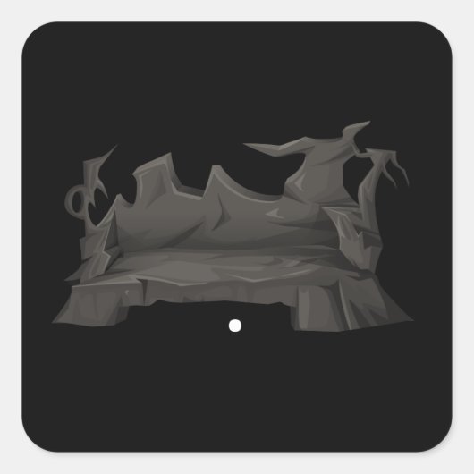 Glitch-meubelsofa hel sofa vierkante sticker (Voorkant)
