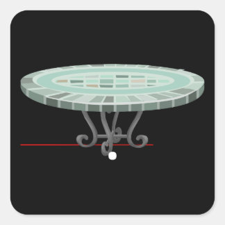 Glitch-meubeltafelmozaïekcafé-tafel Vierkante Sticker