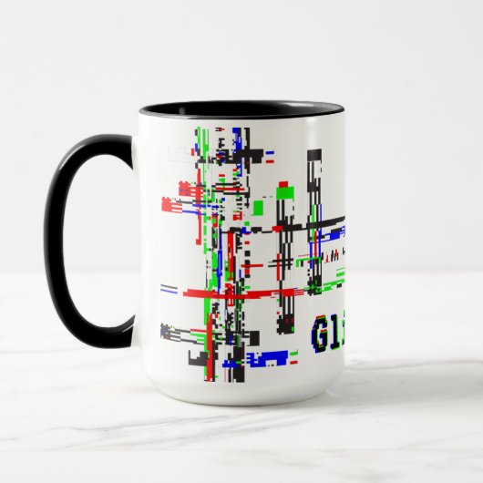 Glitch Mode — Cyberpunk Digitale Glitch Design. Mok (Links)