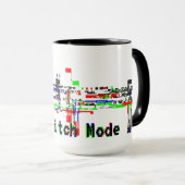 Glitch Mode — Cyberpunk Digitale Glitch Design. Mok (Voorkant rechts)